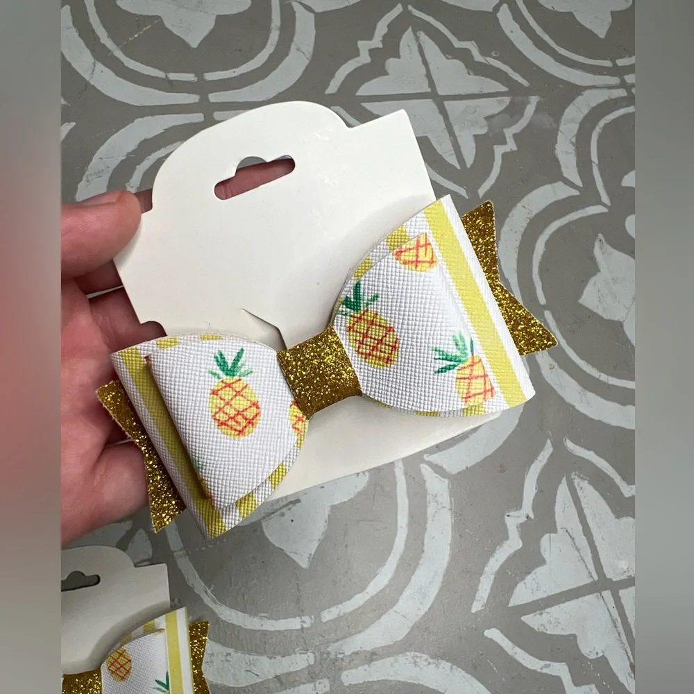 Set of 2 Handmade Pineapple Bows